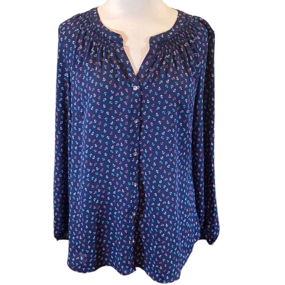 NWOT Talbots Anchor Blouse